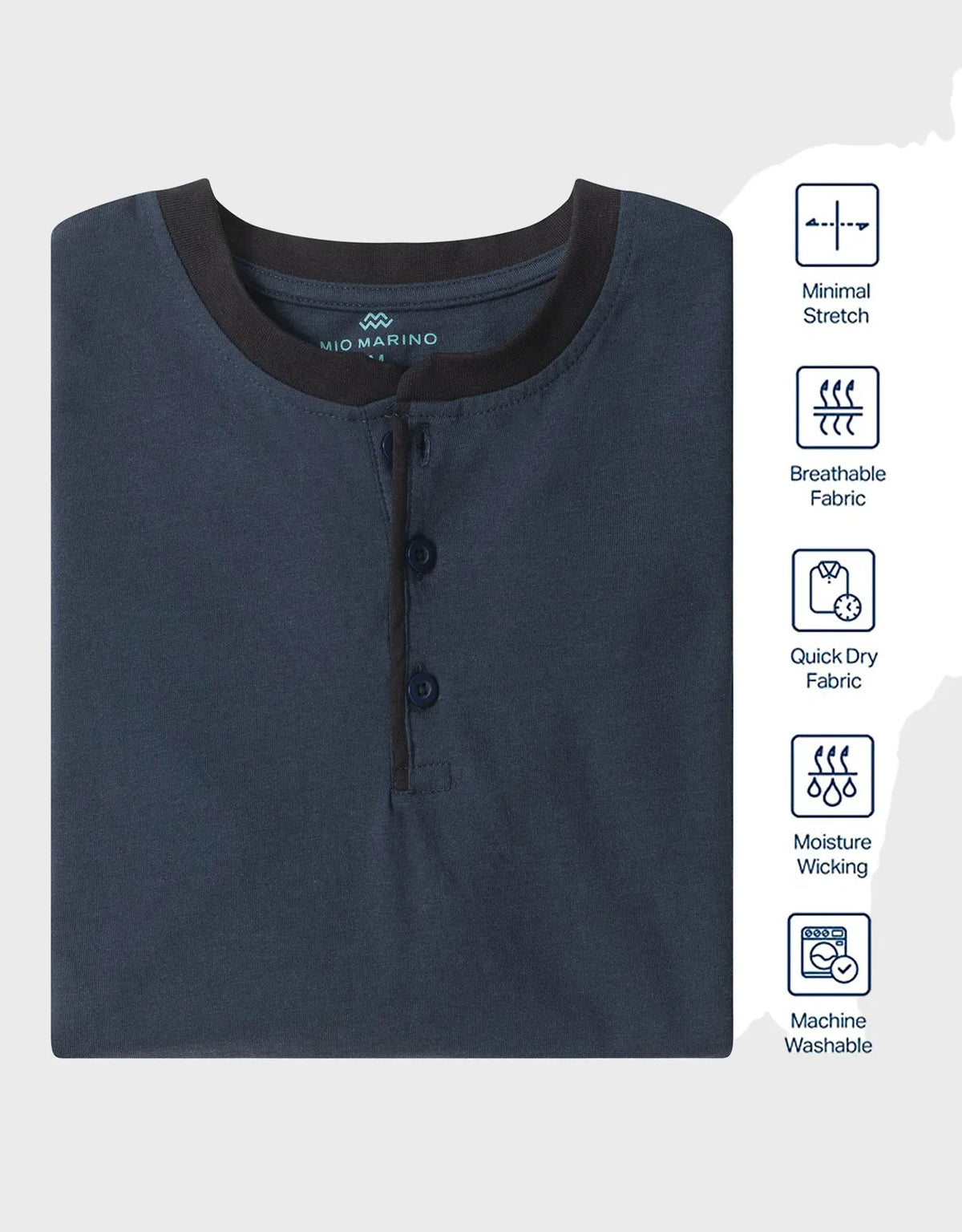 Men's Short Sleeve Henley T-Shirt