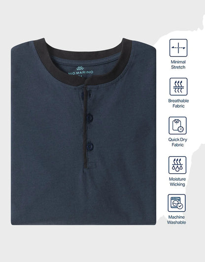 Men's Short Sleeve Henley T-Shirt