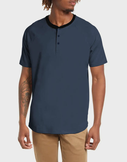 Men's Short Sleeve Henley T-Shirt