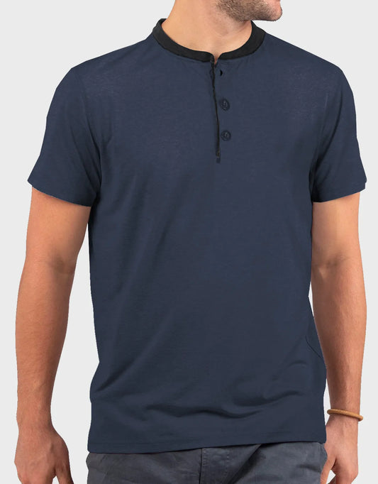 Men's Short Sleeve Henley T-Shirt