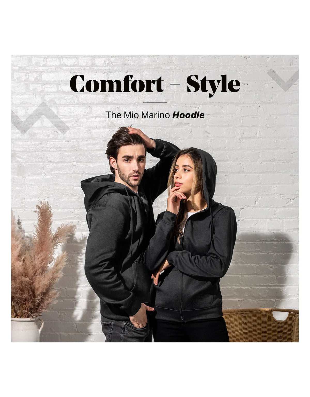 Mio Marino Premium Zip-Up Hoodie for Women with Smooth Matte Finish & Cozy Fleece Inner Lining - Women's Sweater with Hood