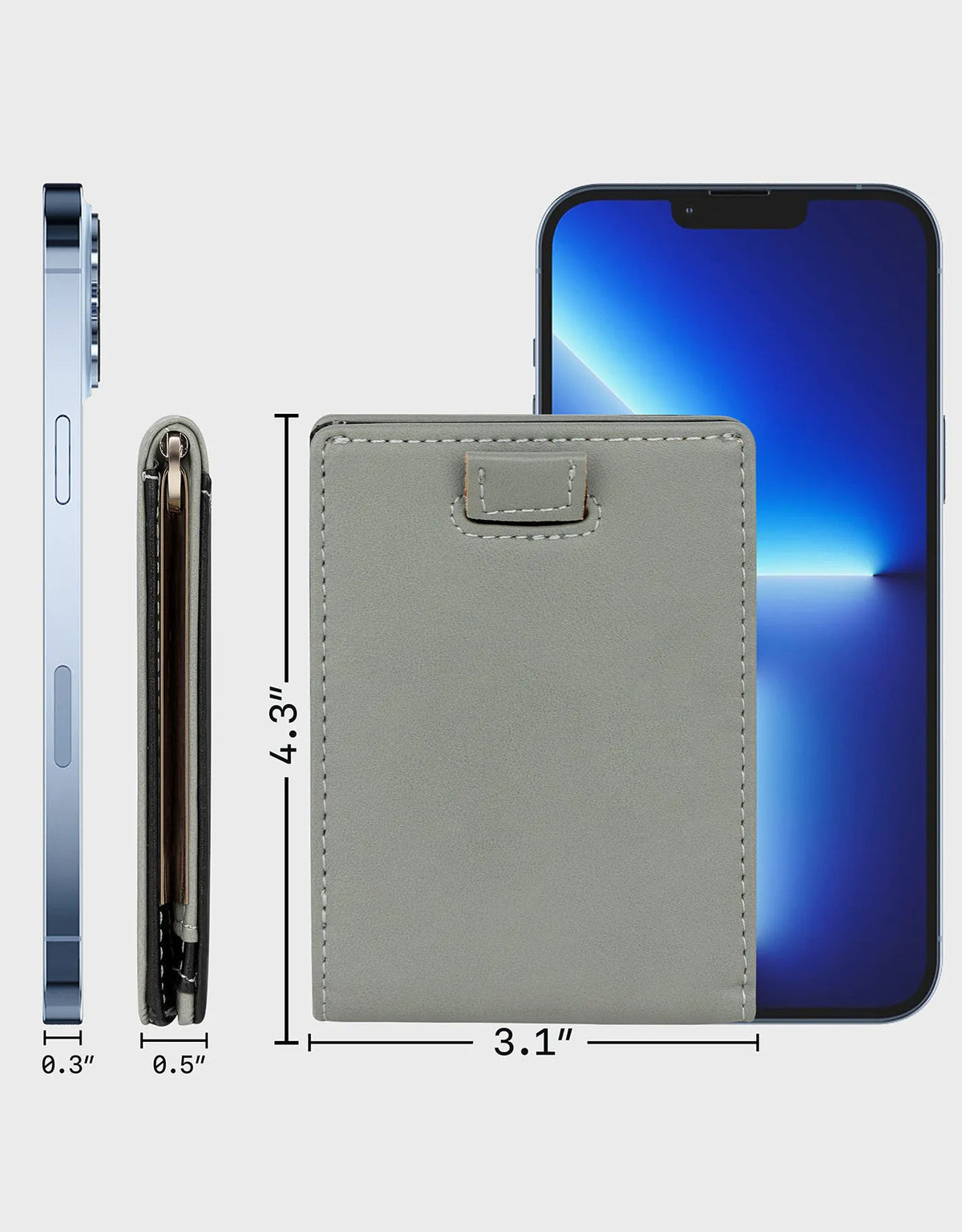 Men's Slim Bifold Wallet with Quick Access Pull Tab
