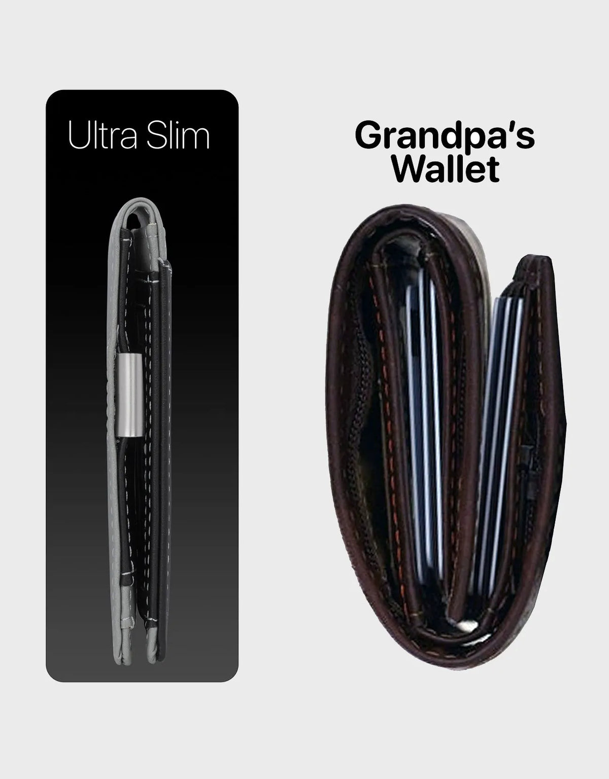 Men's Slim Bifold Wallet with Money Clip