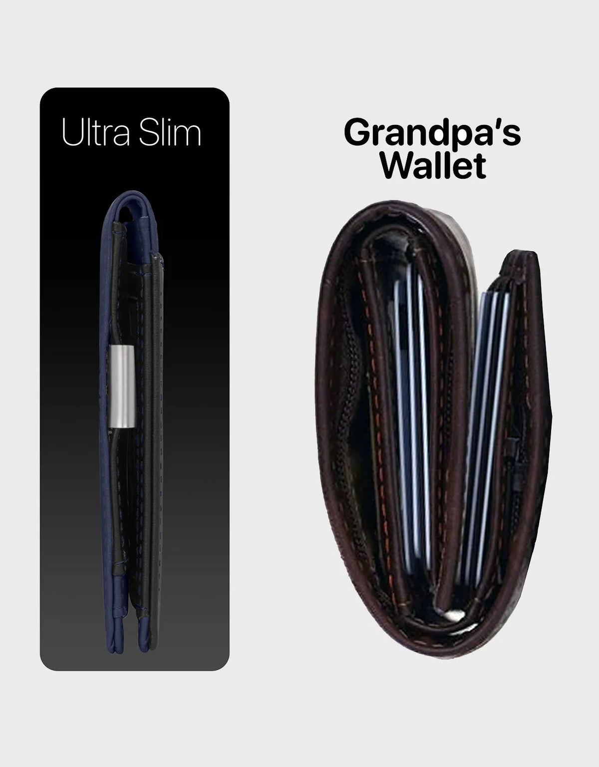 Men's Slim Bifold Wallet with Money Clip