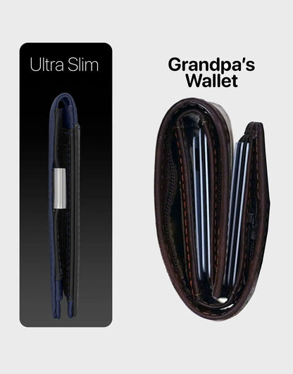 Men's Slim Bifold Wallet with Money Clip