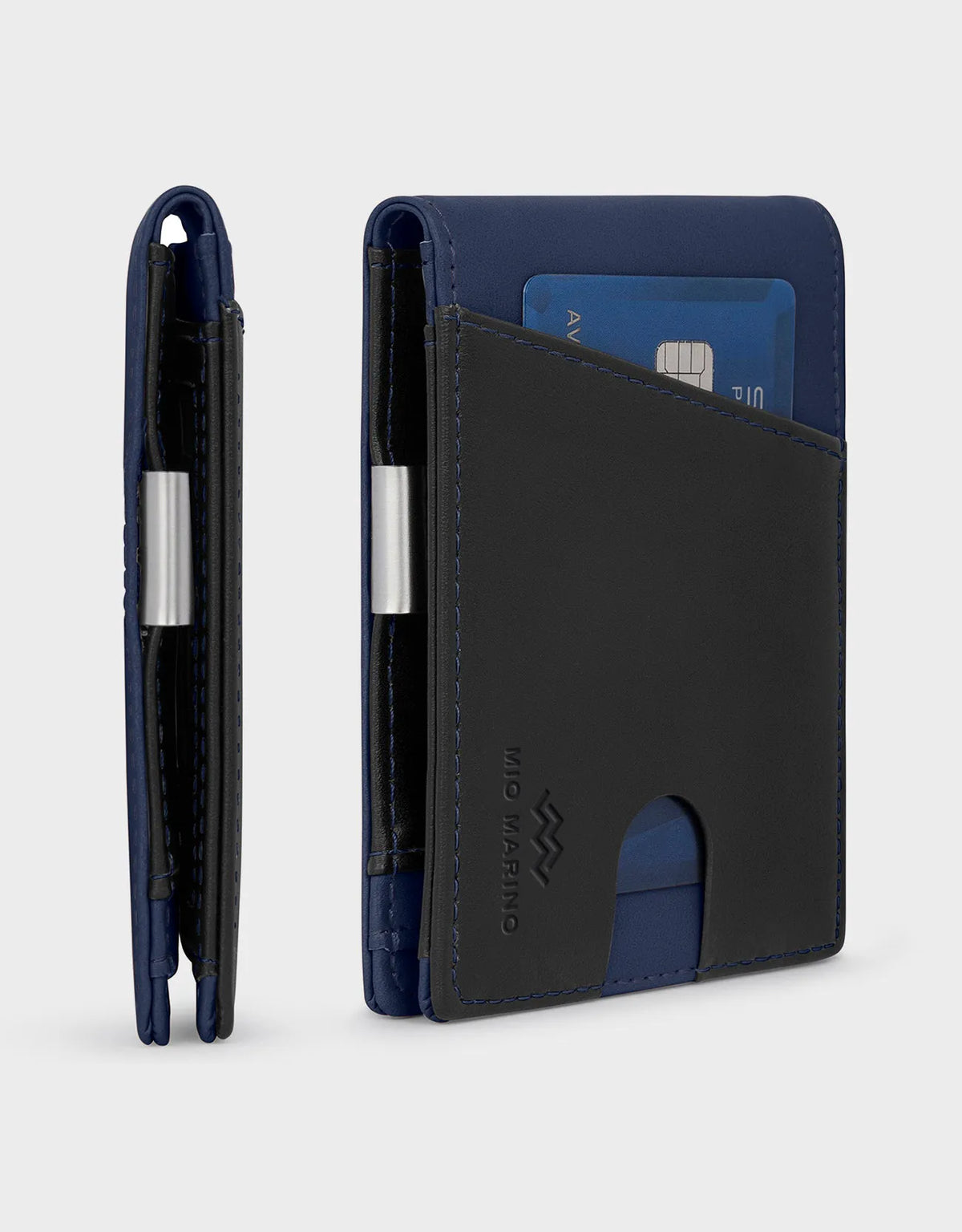 Men's Slim Bifold Wallet with Money Clip