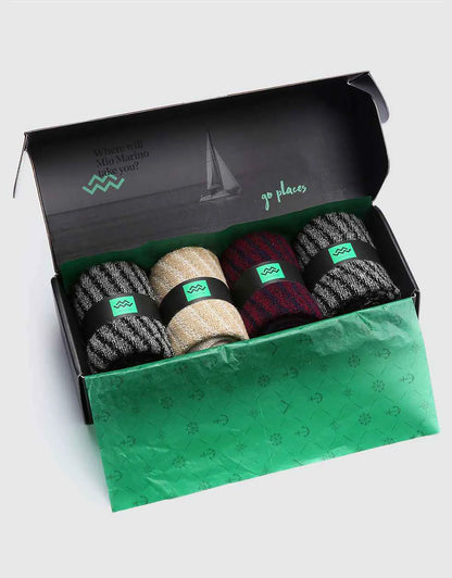 Womens Warm Wool Knitted Socks 4 Pack