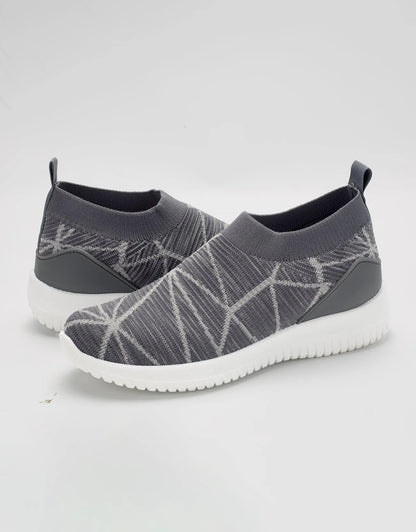 Women's Lightweight Slip-On Knit Sneakers with Breathable Mesh Upper