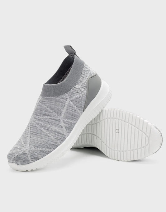Women's Lightweight Slip-On Knit Sneakers with Breathable Mesh Upper
