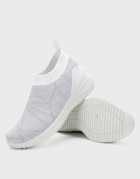 Women's Lightweight Slip-On Knit Sneakers with Breathable Mesh Upper