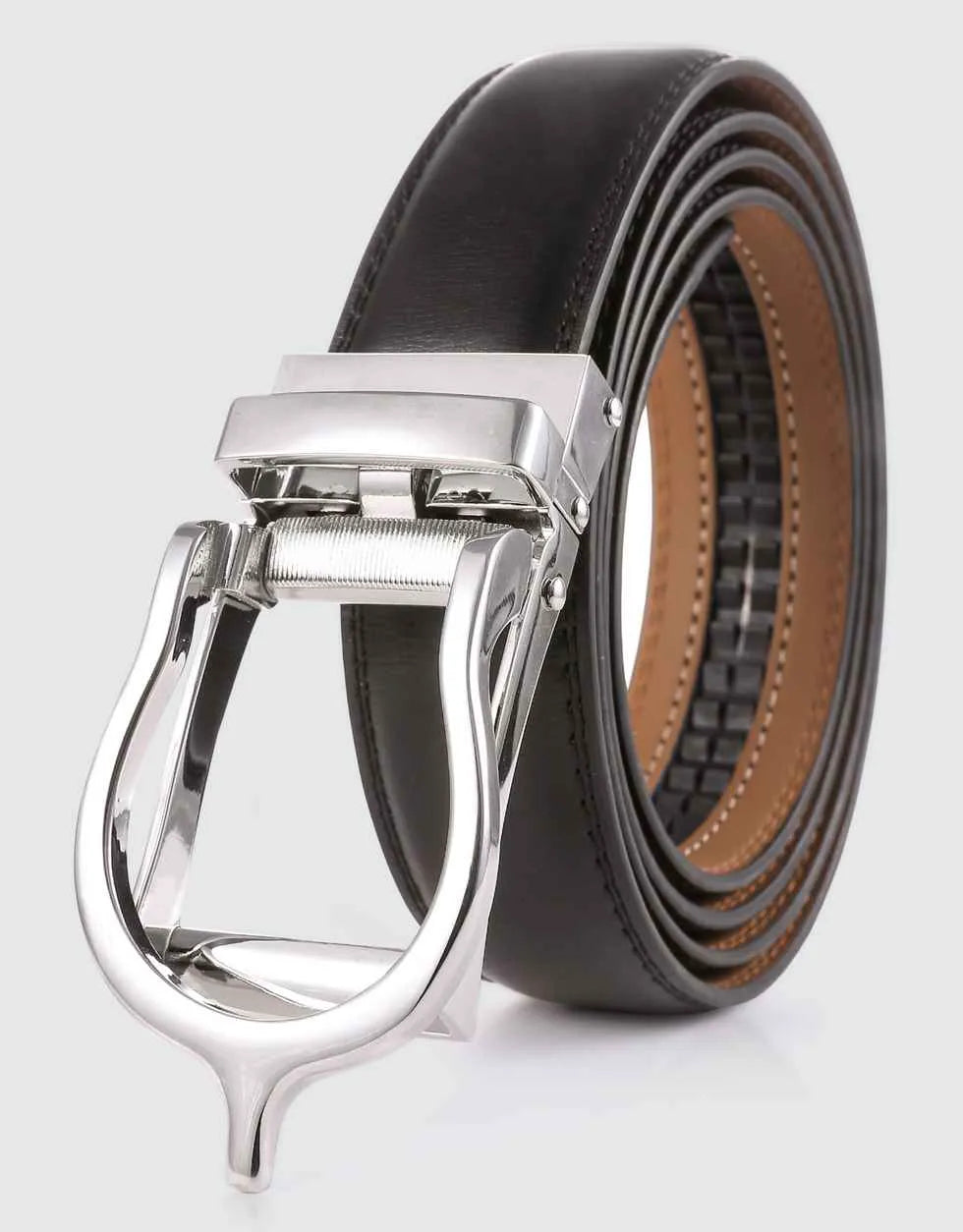 Pointed Buckle Leather Linxx Rachet Belt