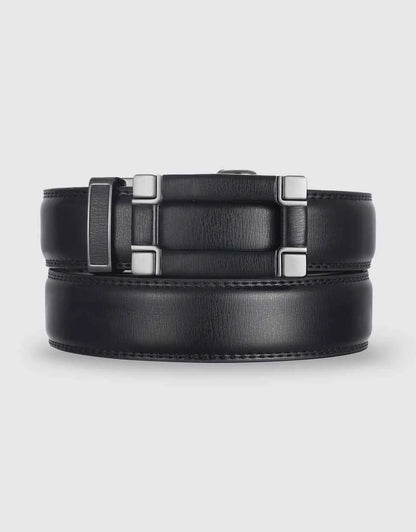 Point Square Leather Ratchet Belt