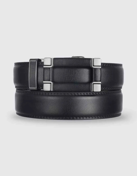 Point Square Leather Ratchet Belt