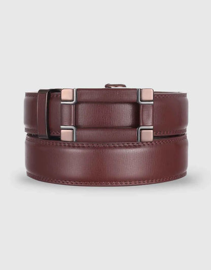 Point Square Leather Ratchet Belt