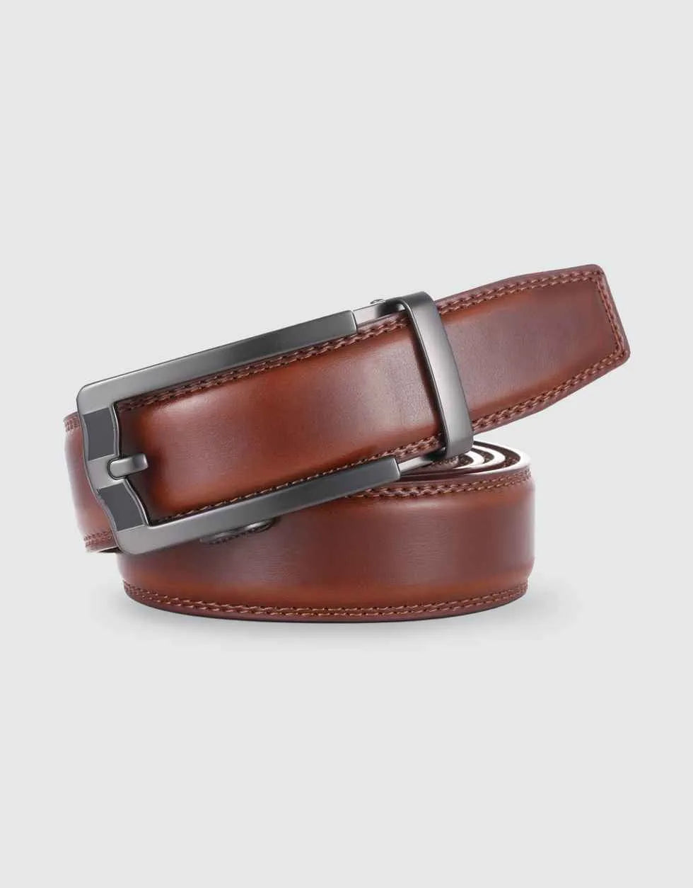 Horseshoe Leather Ratchet Belt