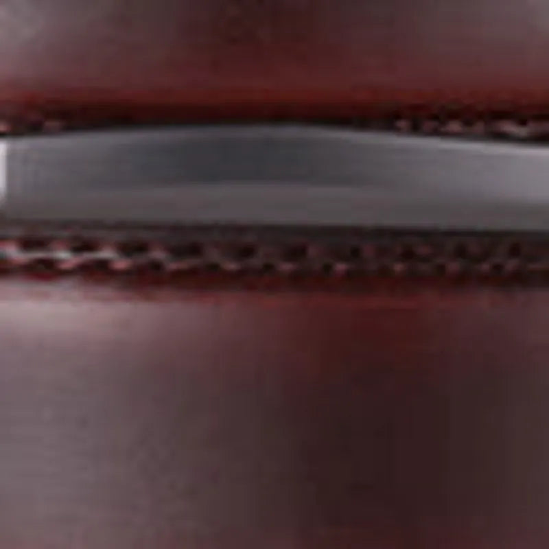 Curved Horseshoe Leather Ratchet Belt
