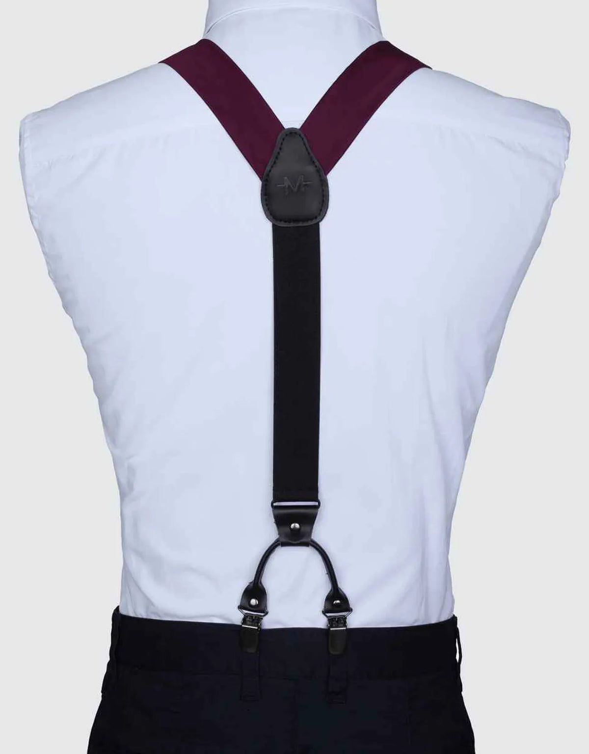 Men's Satin Strap Suspenders Bow Tie