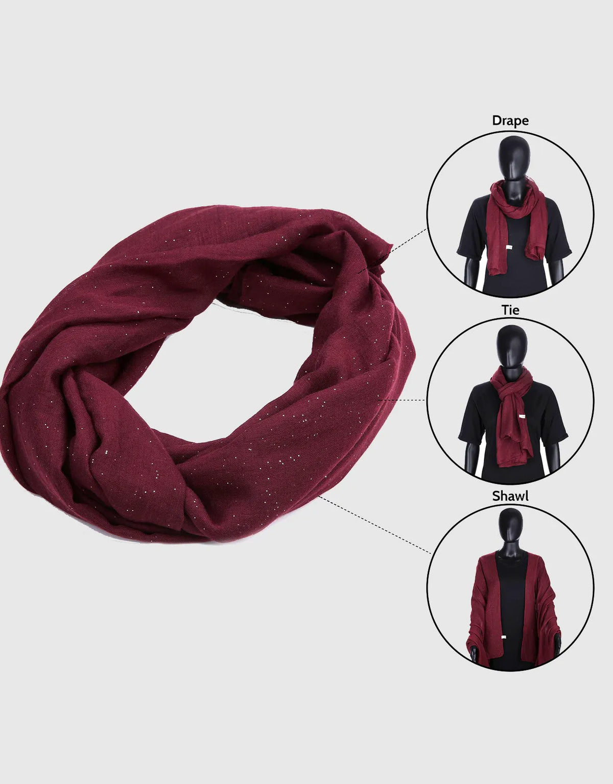 Women's lightweight Sparkle Spring Scarf