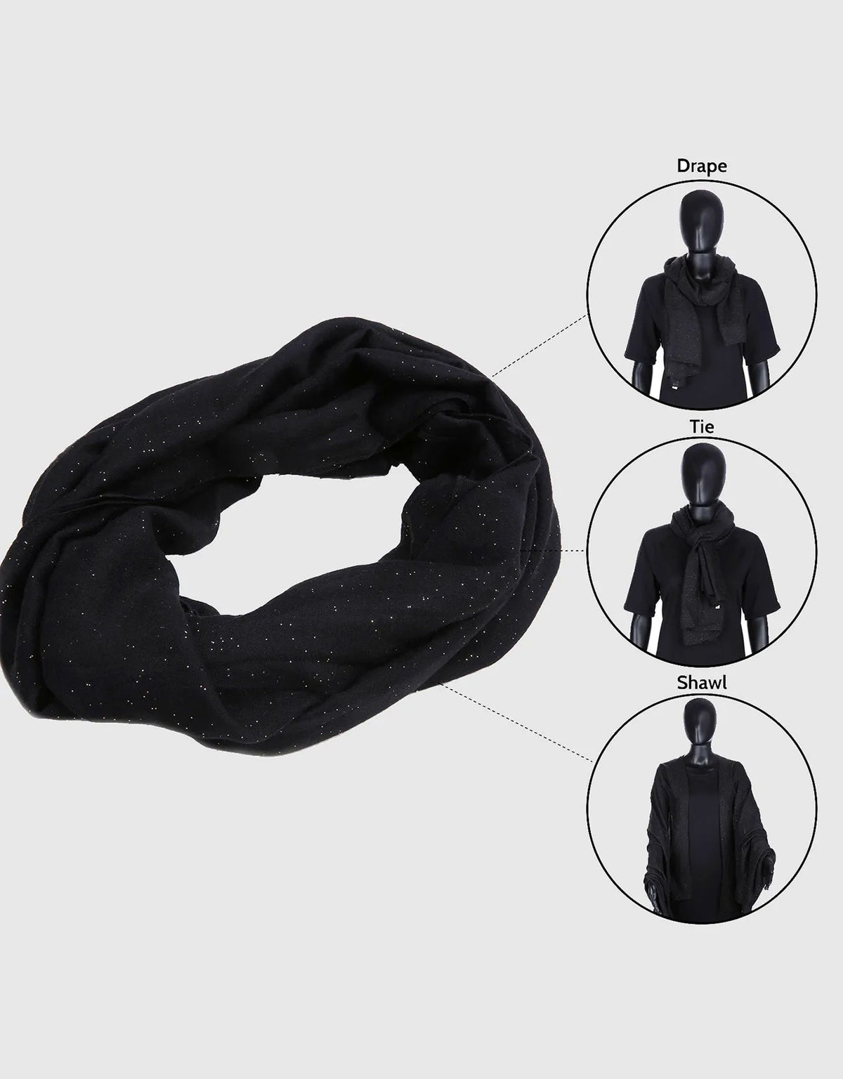 Women's lightweight Sparkle Spring Scarf
