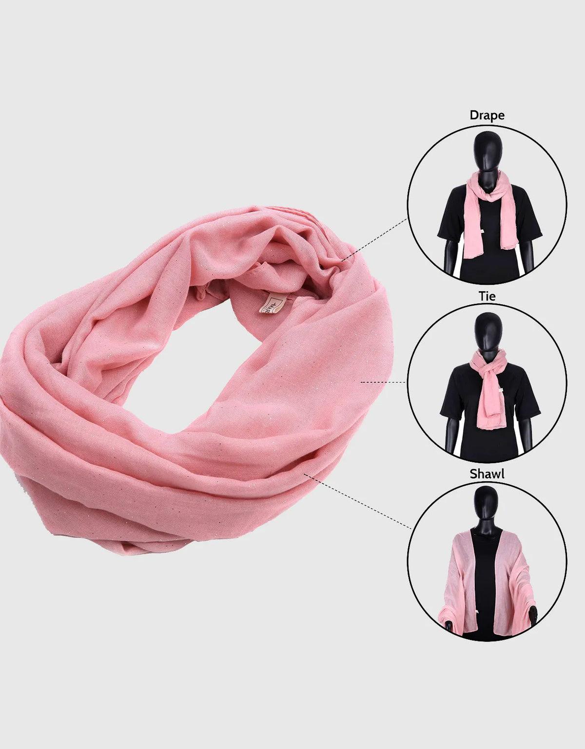 Women's lightweight Sparkle Spring Scarf