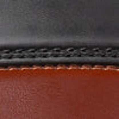 Leather Ratchet Belt Strap Replacement - Burnt Umber/Black
