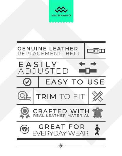 Leather Ratchet Belt Strap Replacement - Tan/Black