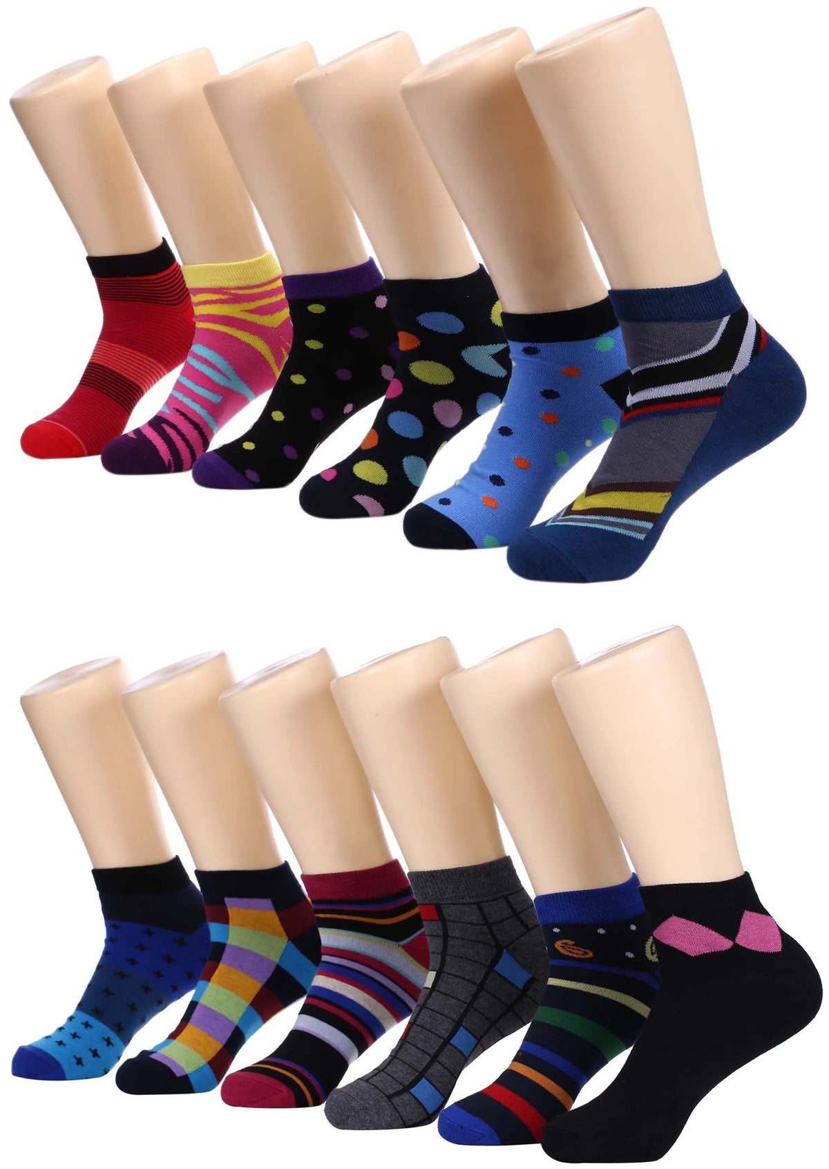 Zippy Style Dress Ankle Socks 12 Pack