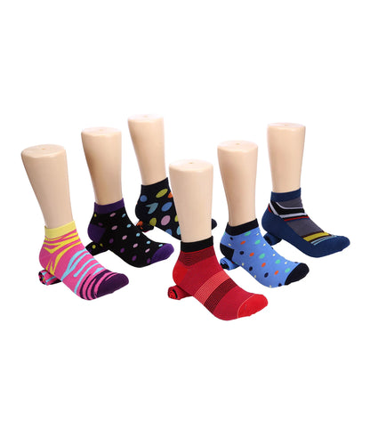 Translucent Dress Ankle Socks 6 Pack