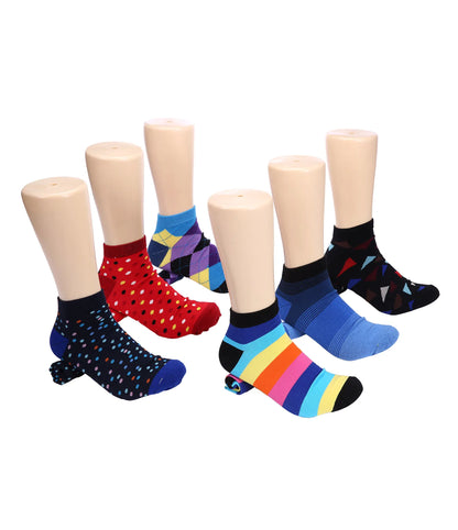 Snug Striped Dress Ankle Socks 6 Pack