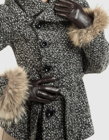 Women's Fur Strength Touchscreen Sheepskin Glove