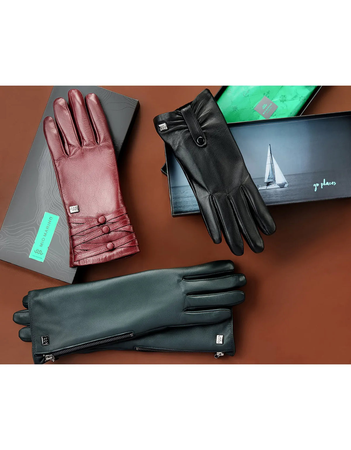 Women's Compress Snap Touchscreen Sheepskin Glove