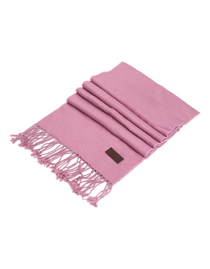 Women's Solid Fringed 100% Cotton Scarf