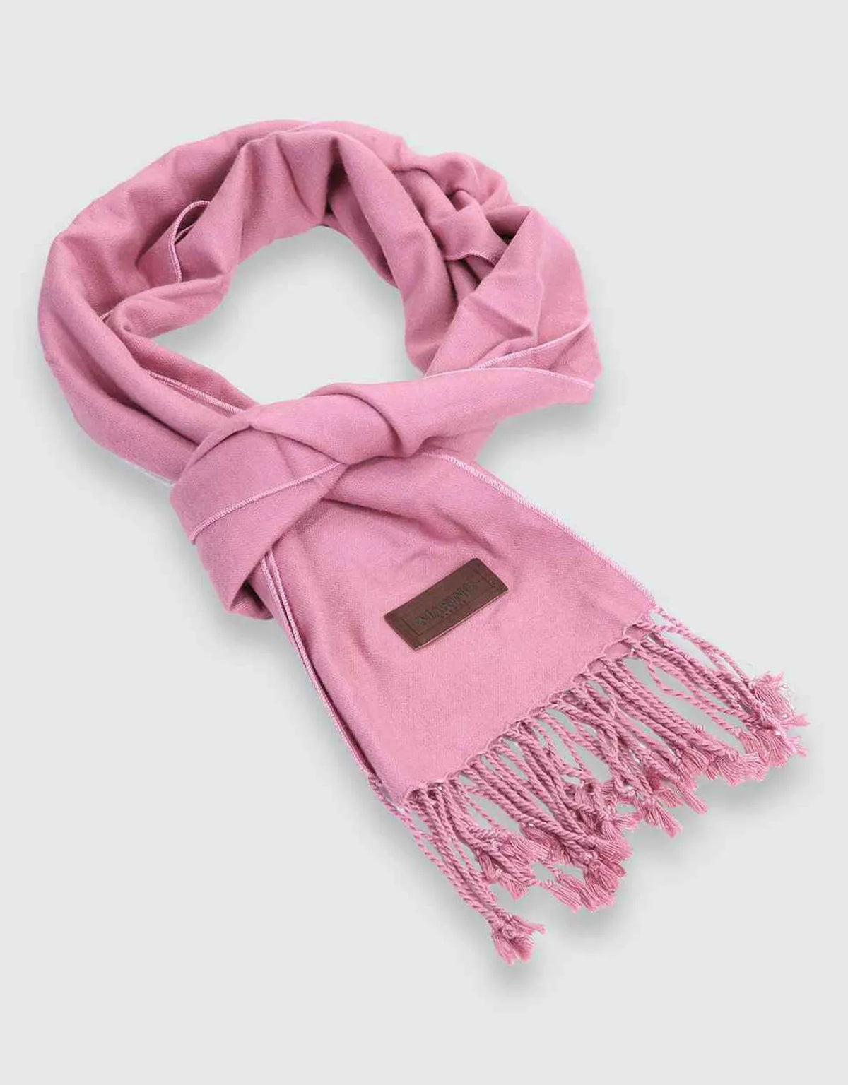 Women's Solid Fringed 100% Cotton Scarf