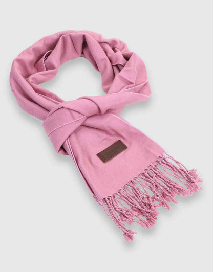 Women's Solid Fringed 100% Cotton Scarf
