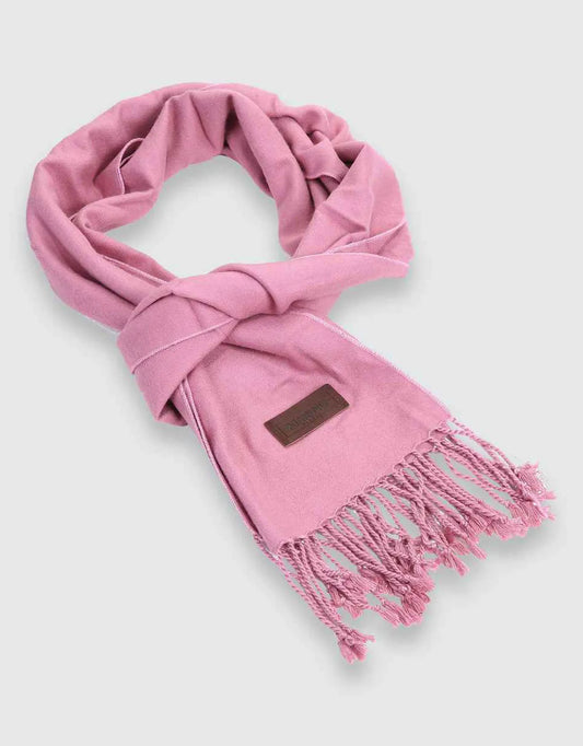 Women's Solid Fringed 100% Cotton Scarf