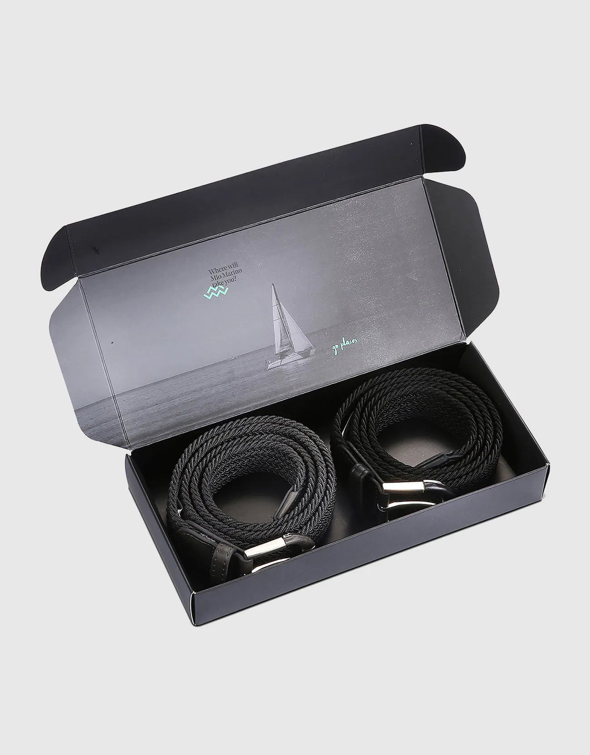 Men's Hopsack Weave 2- Pack Elastic Belt