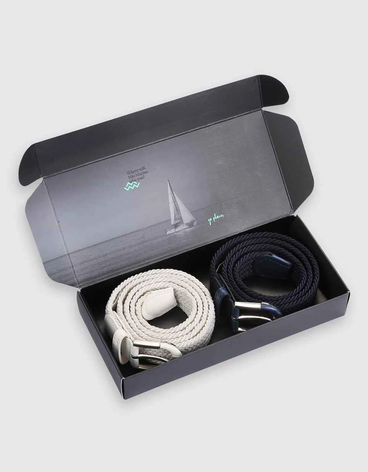 Men's Hopsack Weave 2- Pack Elastic Belt