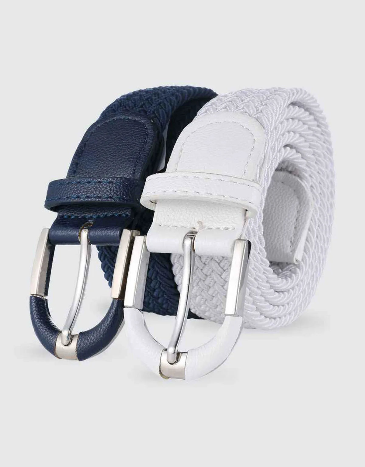 Men's Hopsack Weave 2- Pack Elastic Belt