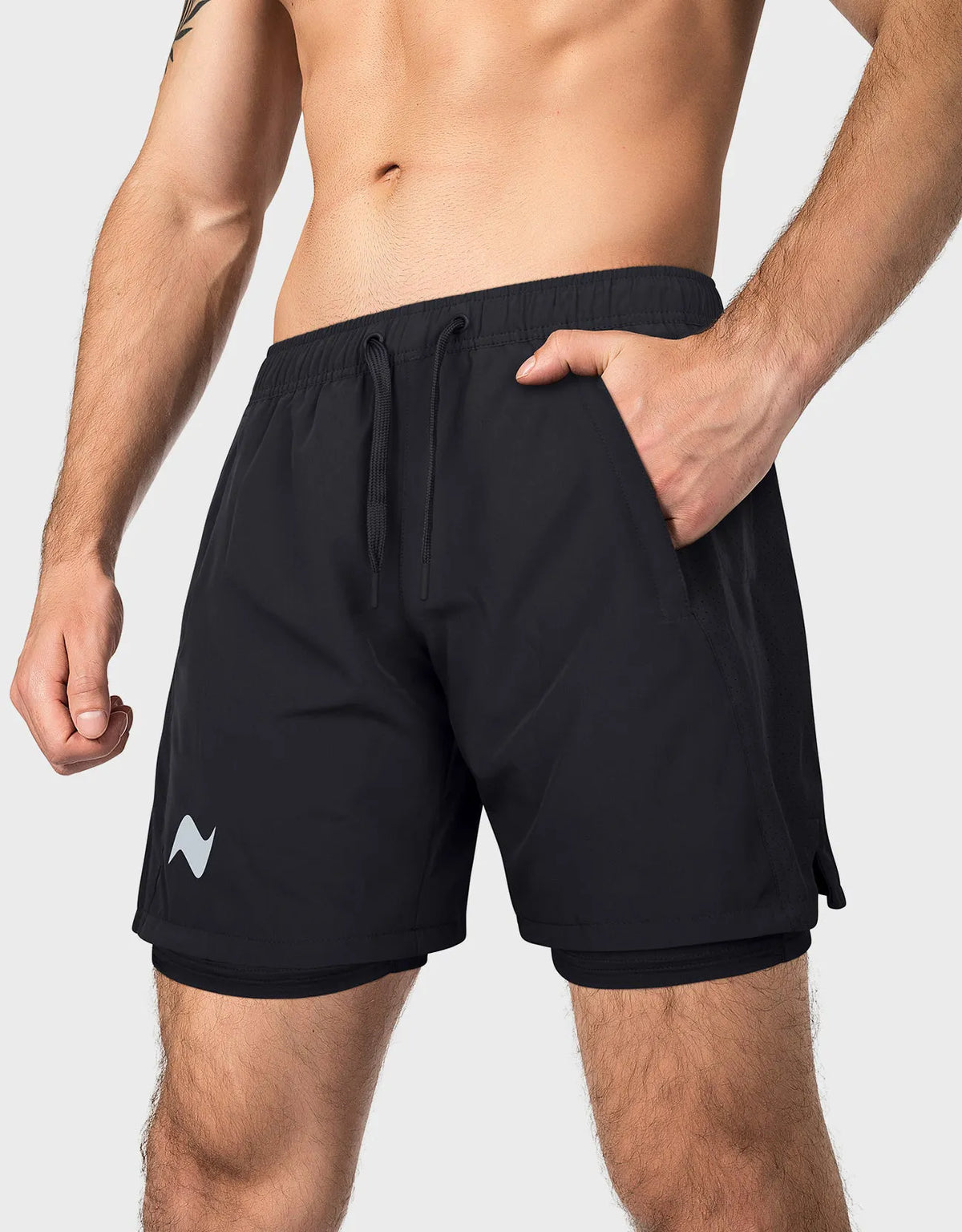 Zilpu Mens Quick Dry Athletic Performance Shorts wi/Zipper Pocket (5 inch)