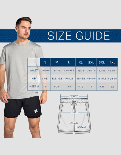 Zilpu Mens Quick Dry Athletic Performance Shorts wi/Zipper Pocket (5 inch)