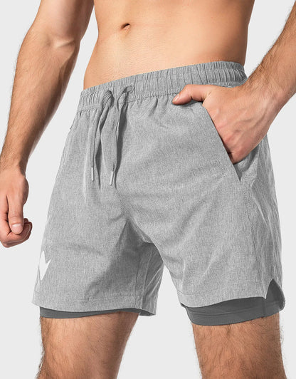 Zilpu Mens Quick Dry Athletic Performance Shorts wi/Zipper Pocket (5 inch)
