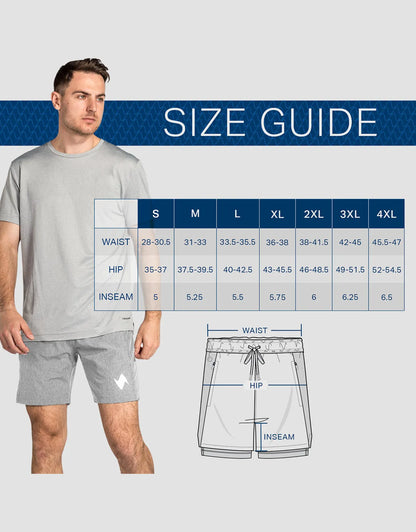Zilpu Mens Quick Dry Athletic Performance Shorts wi/Zipper Pocket (5 inch)