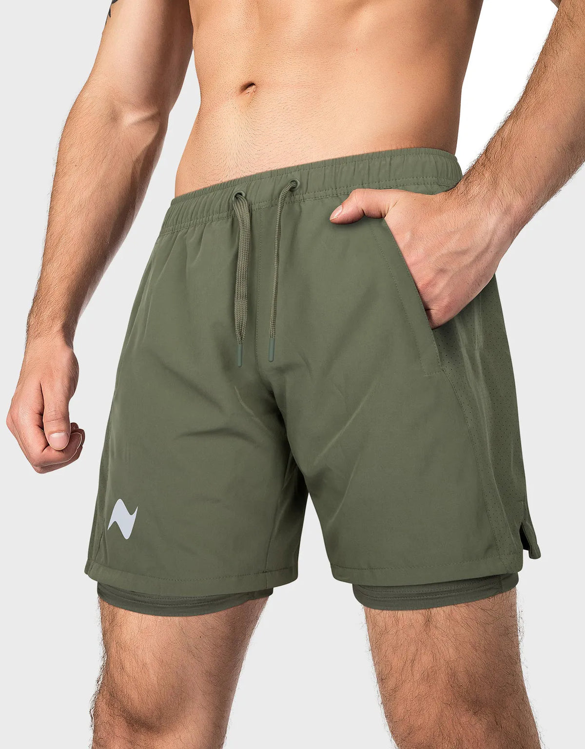 Zilpu Mens Quick Dry Athletic Performance Shorts wi/Zipper Pocket (5 inch)