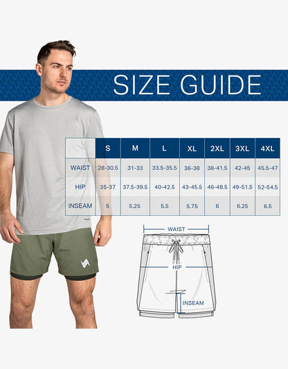 Zilpu Mens Quick Dry Athletic Performance Shorts wi/Zipper Pocket (5 inch)
